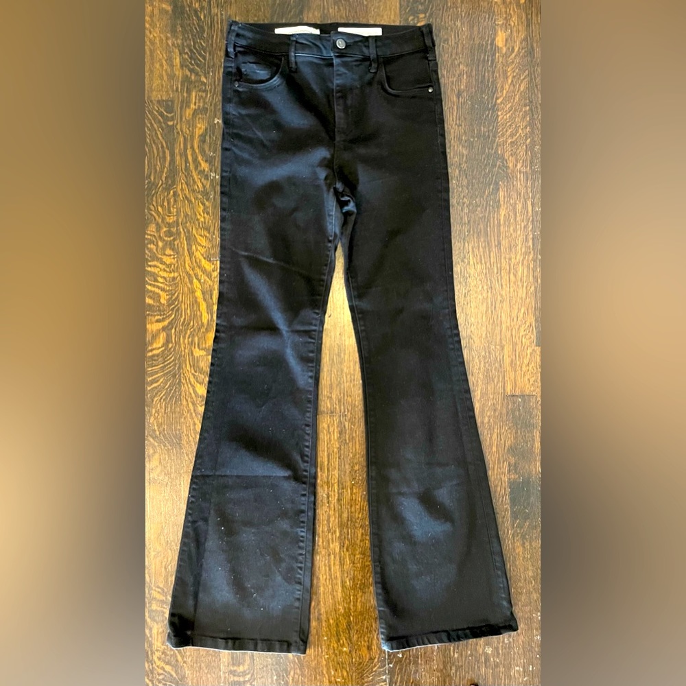 Pilcro Athropologie high waisted bootcut black jeans size 29